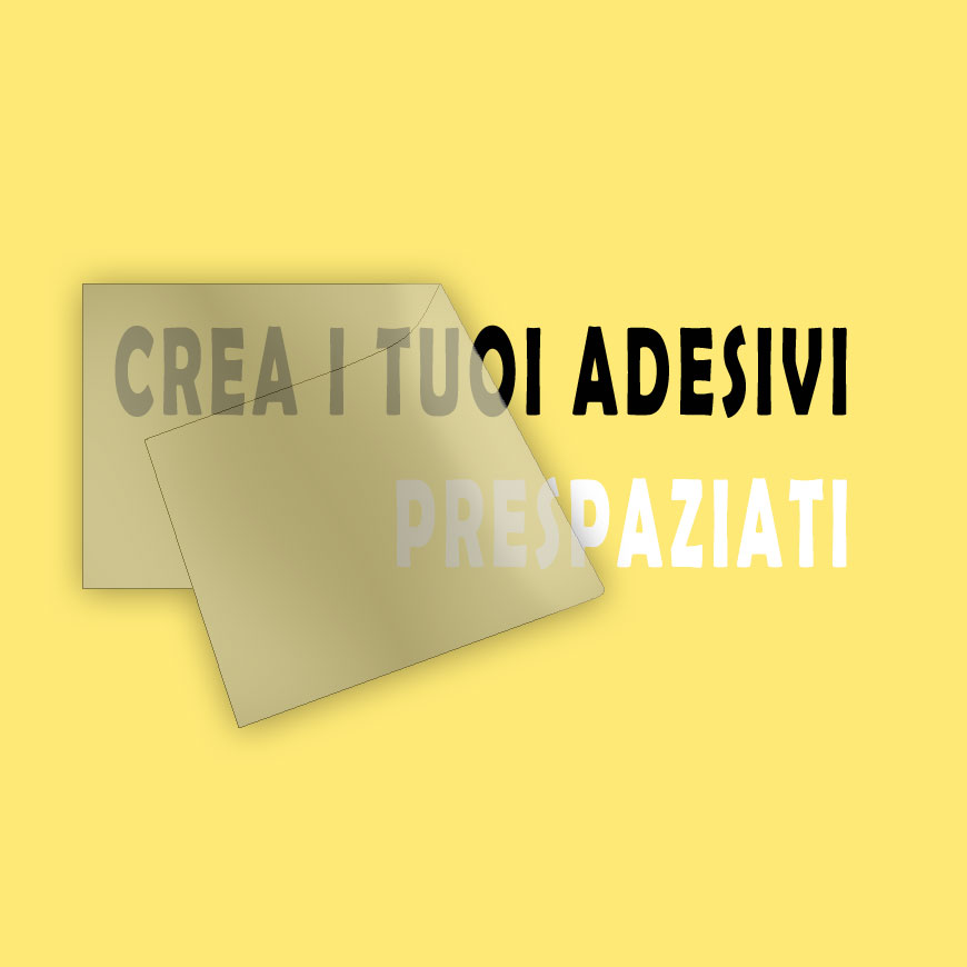 Adesivi prespaziati in vinile personalizzati con application tape