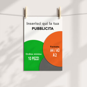 locandine pubblicitarie personalizzate formato a3 a2 stampa hd a colori