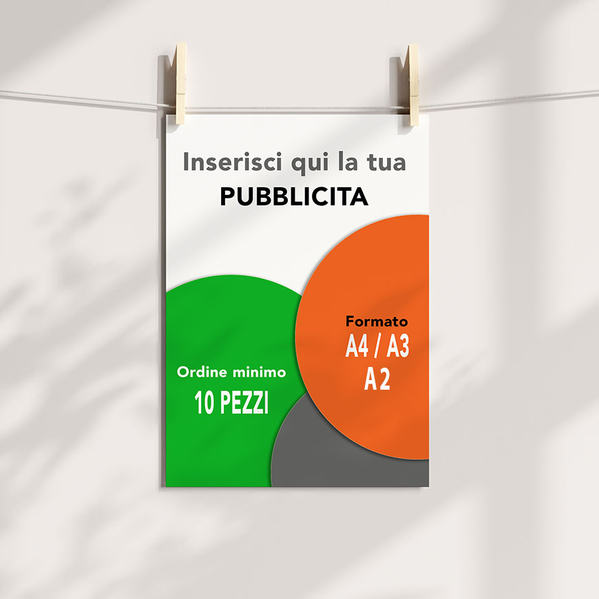 locandine pubblicitarie personalizzate formato a3 a2 stampa hd a colori