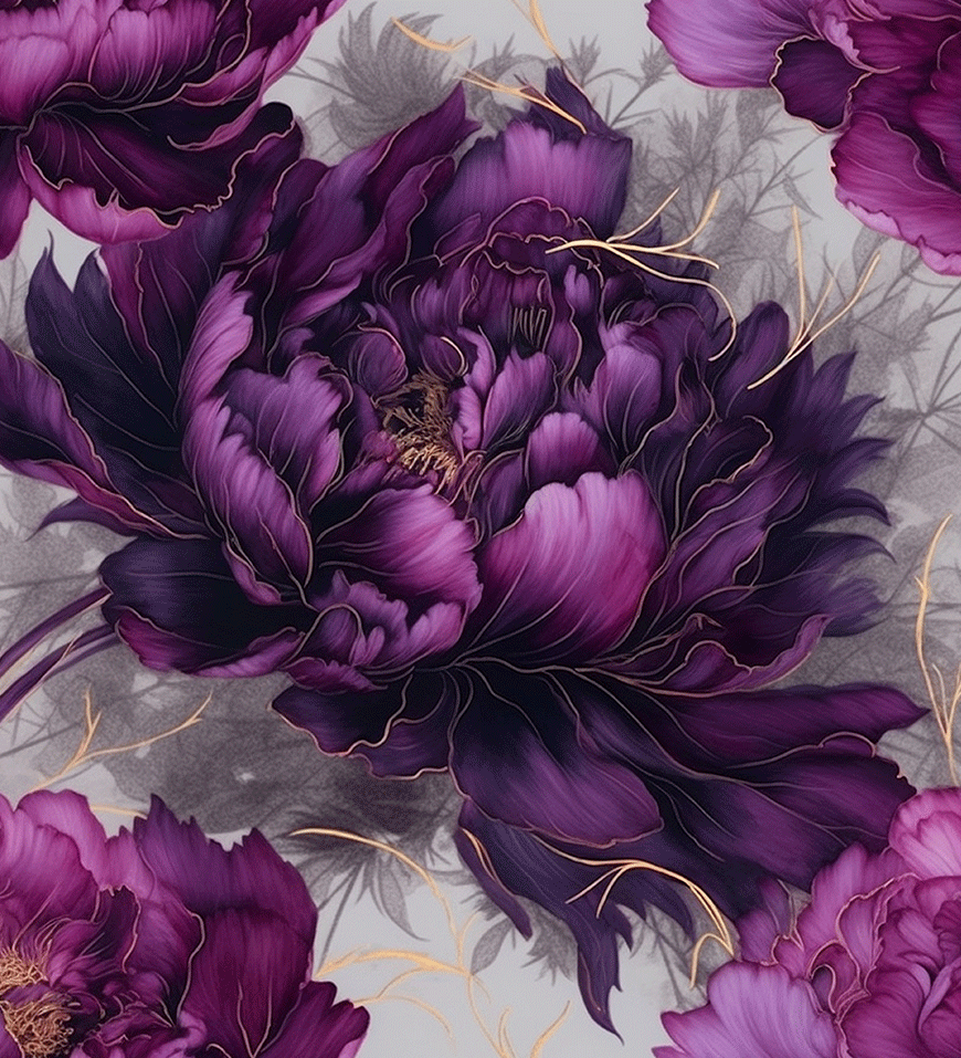 Carta da parati "Peonia Reale" - immagine 2