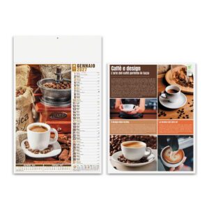 illustrazioni calendario dolci momenti mensile 12 fogli carta patinata testata termosaldata personalizzabile
