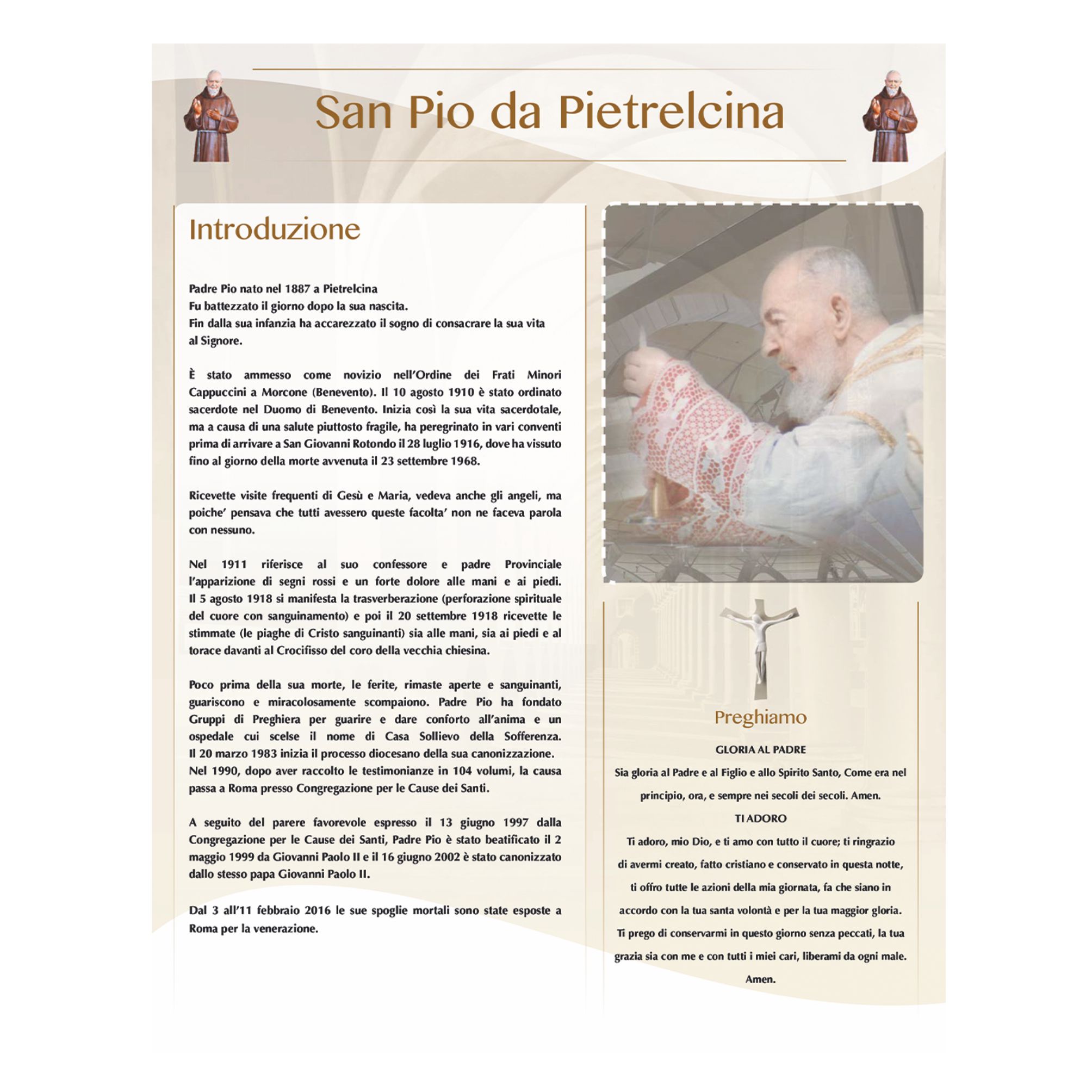 retro calendario san pio trimestrale 12 fogli retro carta patinata testata pressofusa