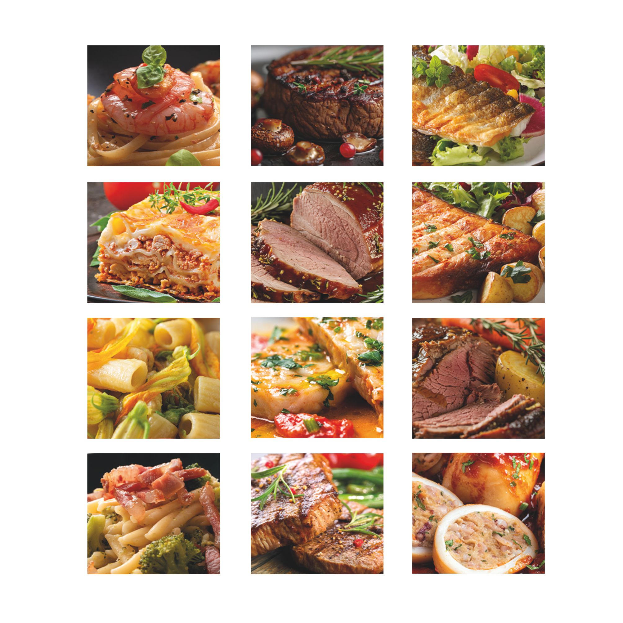 illustrazioni presenti nel calendario gastronomia trimestrale 12 fogli carta patinata testata pressofusa personalizzabile
