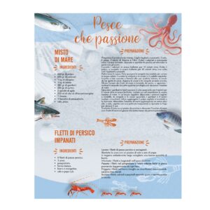 retro del calendario pesce trimestrale 12 fogli carta patinata testata pressofusa personalizzabile