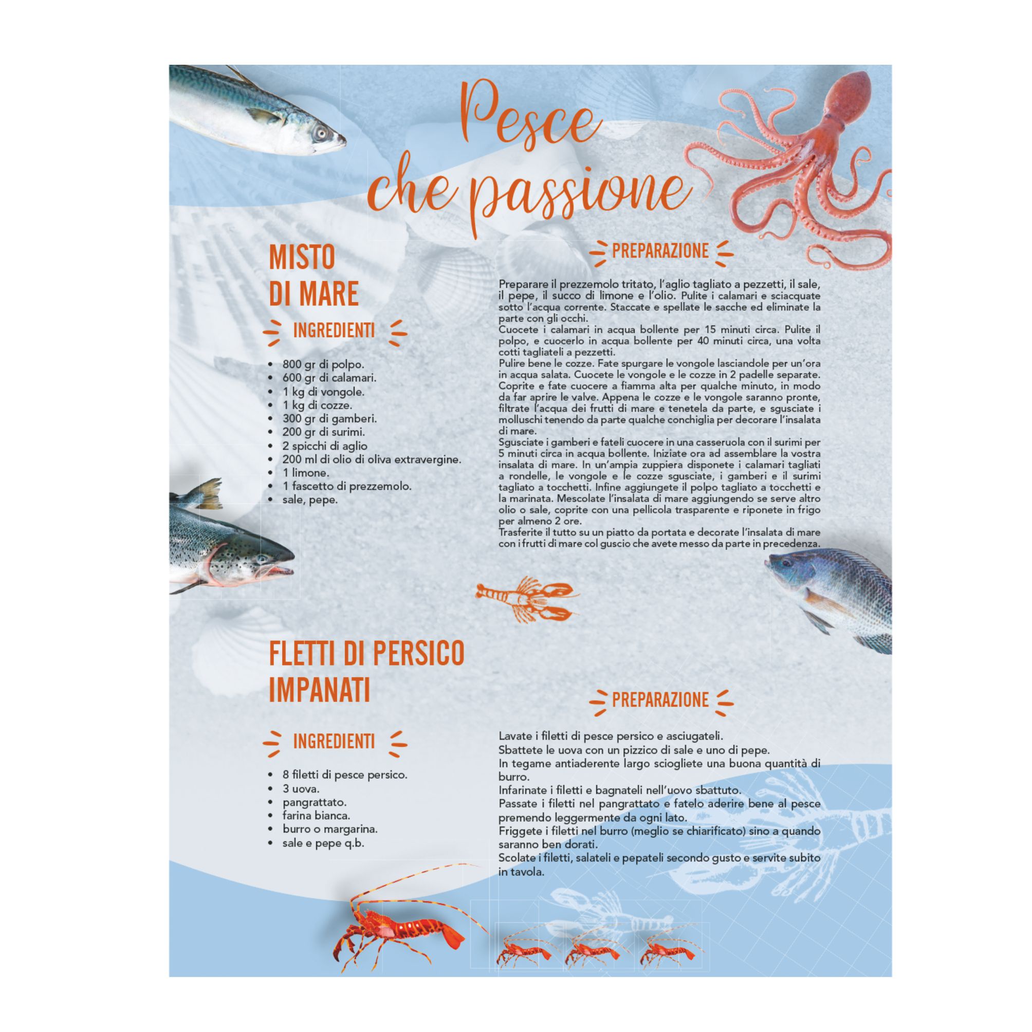 retro del calendario pesce trimestrale 12 fogli carta patinata testata pressofusa personalizzabile
