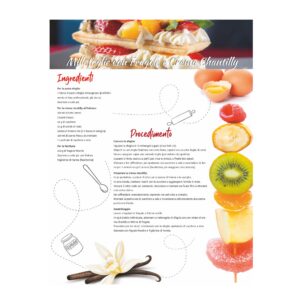 retro calendario dolci con ricettario trimestrale 12 fogli carta patinata testata pressofusa