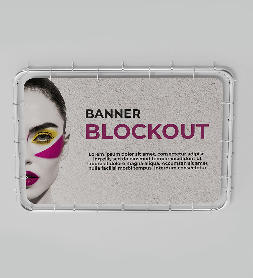 Banner Blockout in Poliestere Spalmato PVC da 450 g.