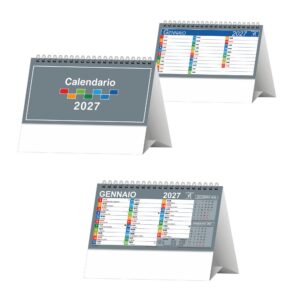calendario my color da tavolo trimestrale 13 fogli carta patinata opaca piedino personalizzabile
