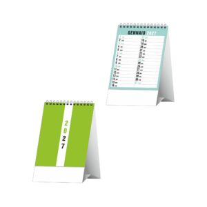calendario da tavolo norvegese 13 fogli multicolore carta patinata opaca piedino personalizzabile