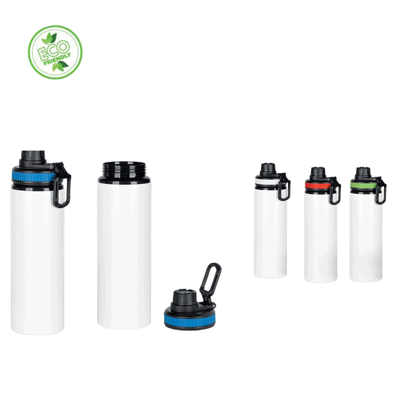 Borraccia personalizzabile in alluminio 800ml per sublimazione con tappo e gancio