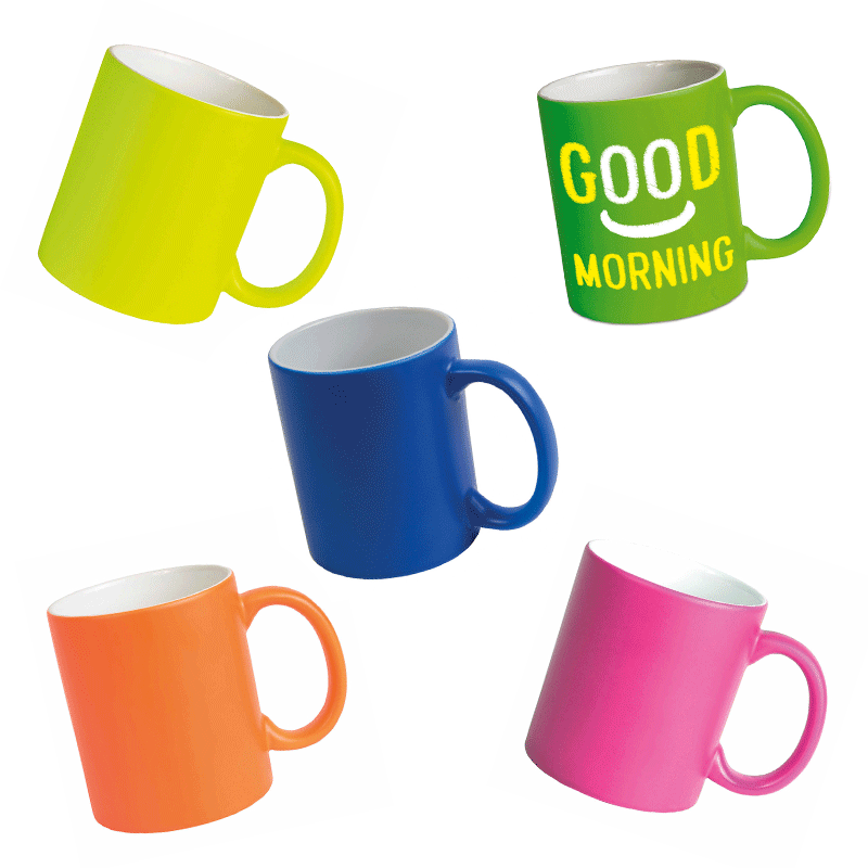 Tazza FLUO Personalizzata per sublimazione in ceramica 325ml