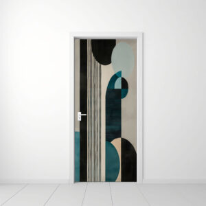 Abstract 8 - Rivestimento Per Porta adesivo in vinile con grafica geometrica moderna