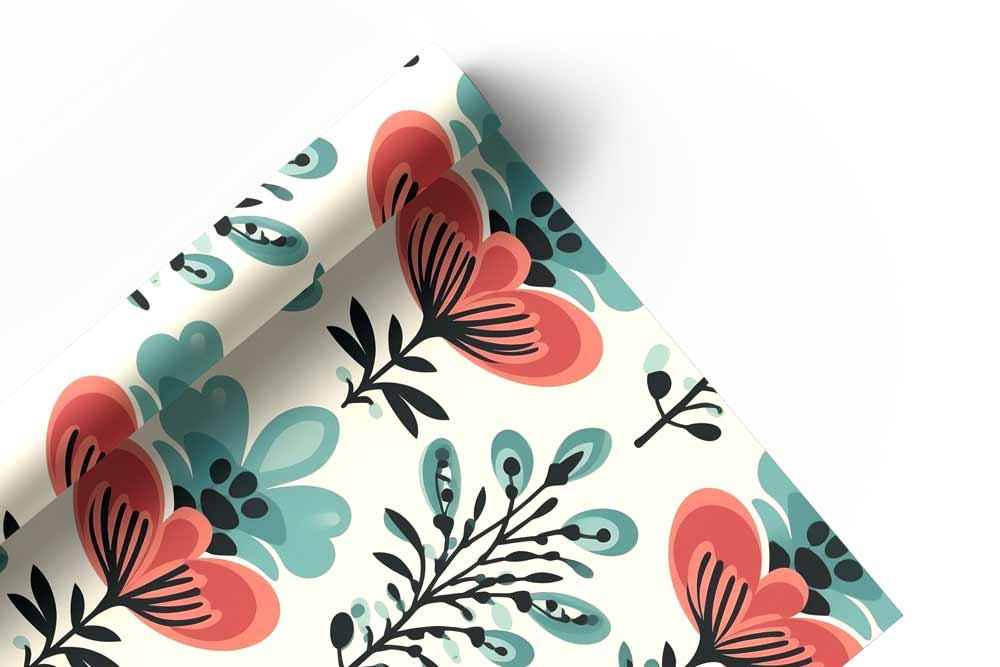 Carta da parati "Fiori Folk" - immagine 3