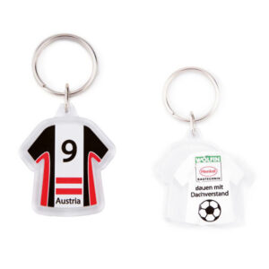 Portachiavi T-Shirt Personalizzato in Acrilico Trasparente