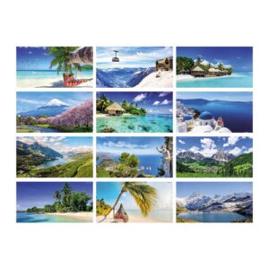 illustrazioni del calendario mete da sogno mensile 12 fogli carta patinata testata termosaldata personalizzabile
