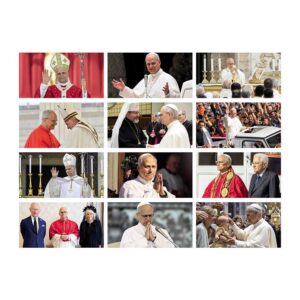 illustrazioni del calendario papa leone mensile 12 fogli carta patinata testata termosaldata personalizzabile