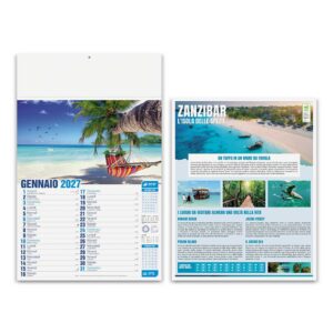 calendario mete da sogno mensile 12 fogli carta patinata testata termosaldata personalizzabile