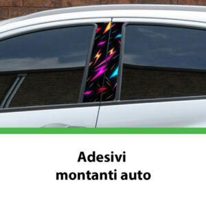 Coppia adesivi per montanti auto Flash Spectrum in vinile HD ecologico