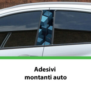 coppia adesivi montanti auto blue blocks vinile alta definizione