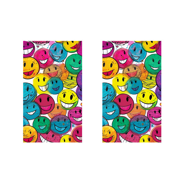 Coppia di adesivi per montanti auto - Emoticon - immagine 2