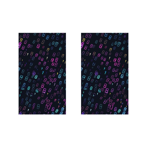 Coppia di adesivi per montanti auto - Matrix Neon - immagine 2
