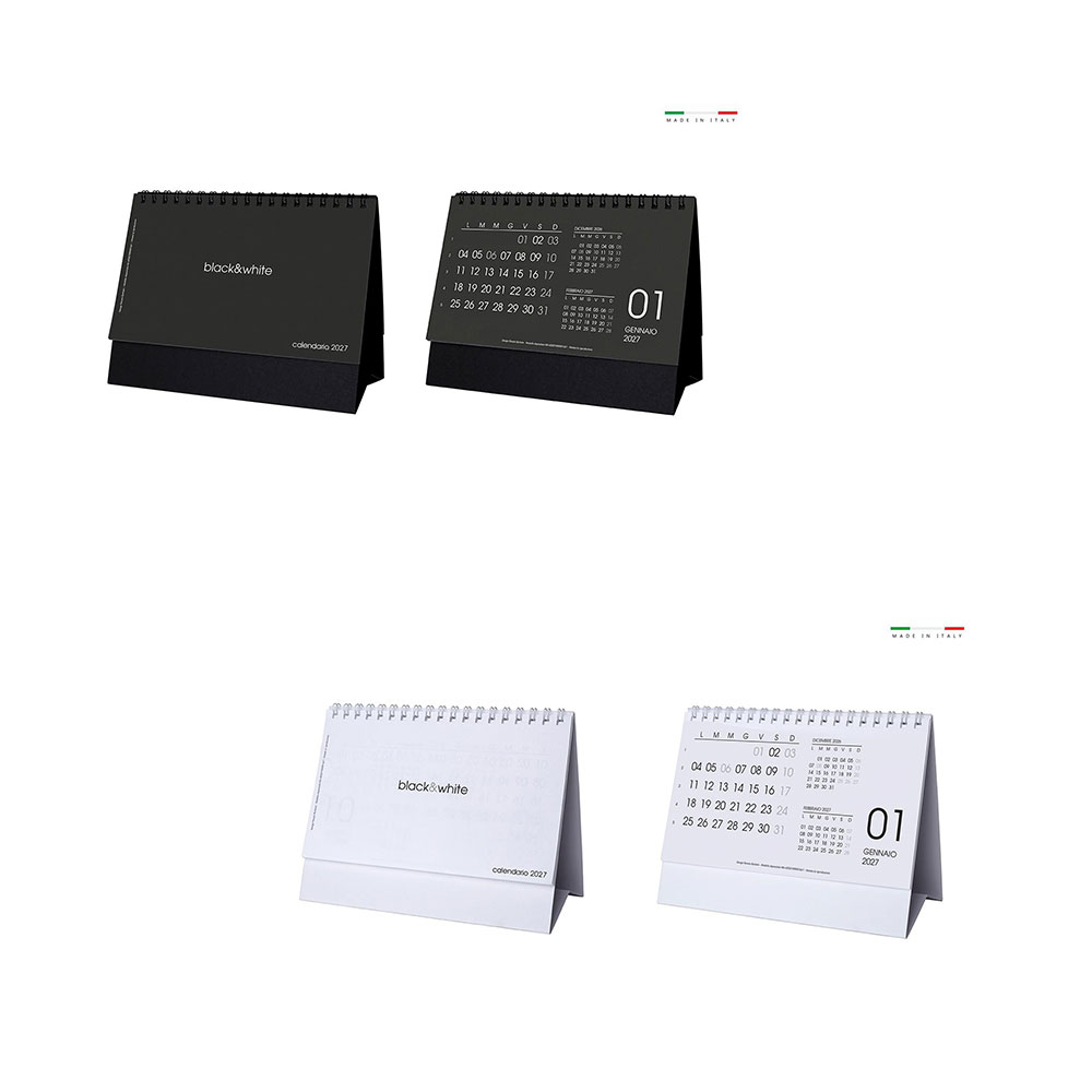 calendario-da-tavolo-black-white-13-fogli-carta-usomano-100g-piedino-personalizzabile
