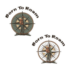 adesivo per camper born to roam frase di viaggio vinile hd 61x55 cm nero application tape