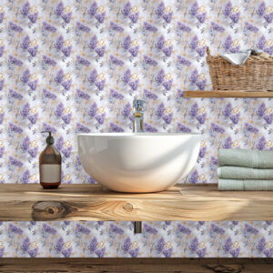 Carta da parati "Lavanda Dorata"