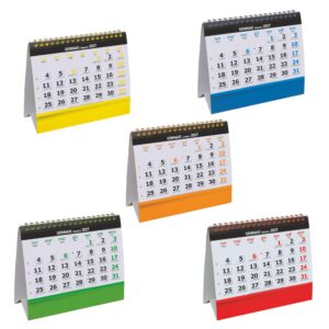 calendario da tavolo essential desk mensile 12 fogli carta patinata 130g piedino personalizzabile