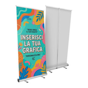 roll up premium espositore argento 85 100 x 200 cm