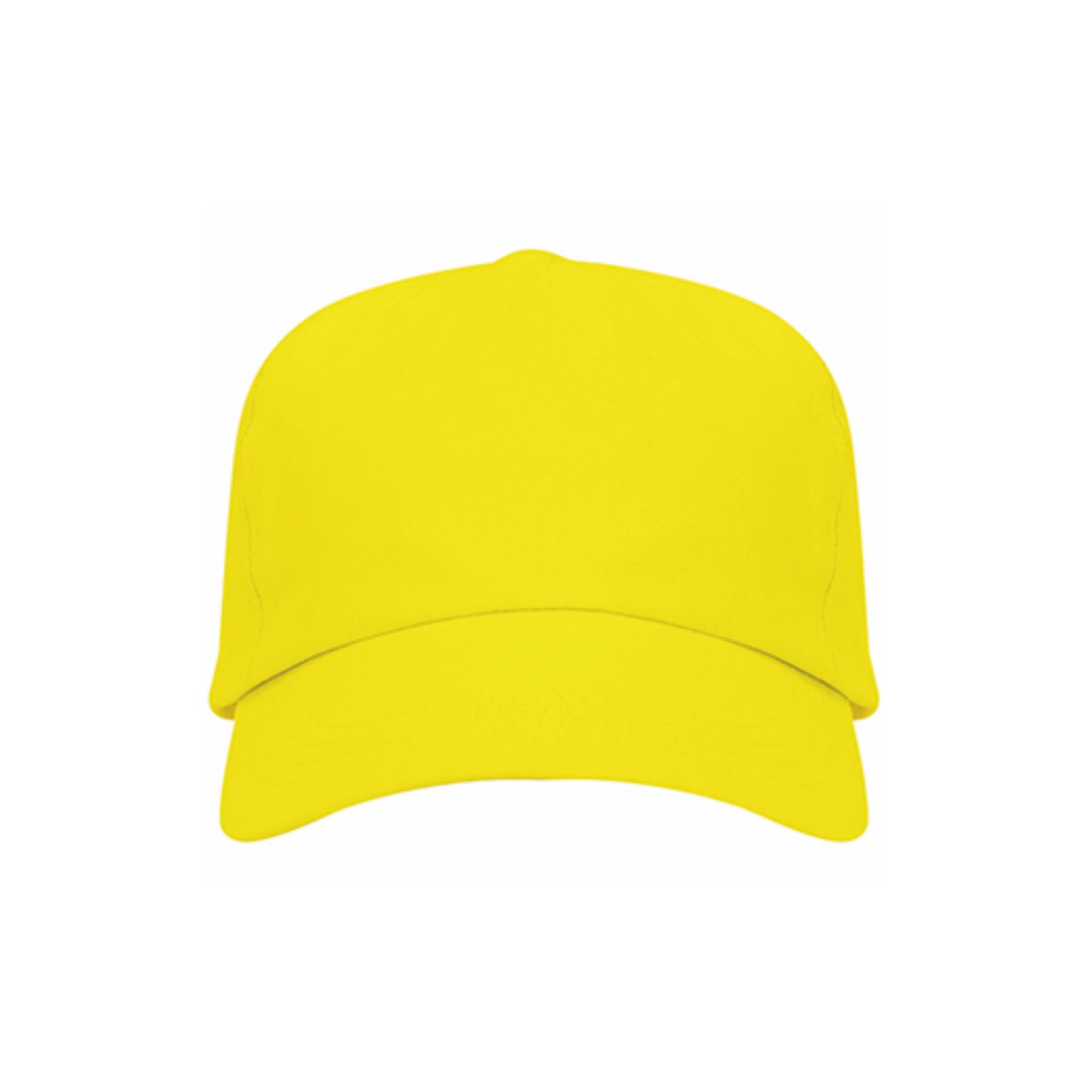 Cappello bambino kids golf giallo personalizzabile a 5 pannelli in cotone con chiusura in velcro