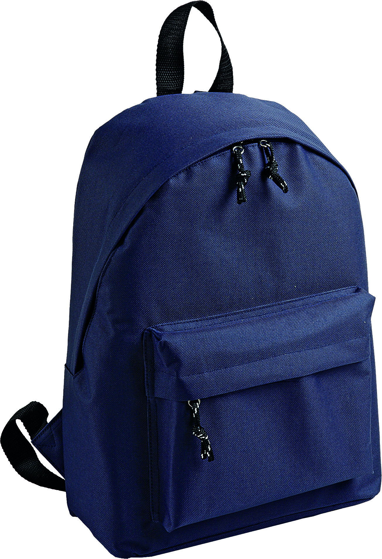 Zaino personalizzabile Kaleido blu in poliestere 600D con tasca frontale a zip