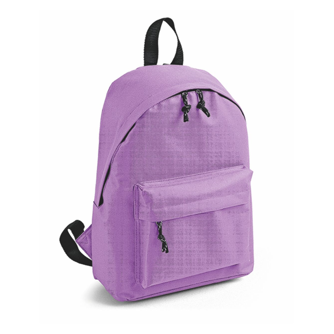Zaino personalizzabile Kaleido lilla in poliestere 600D con tasca frontale a zip