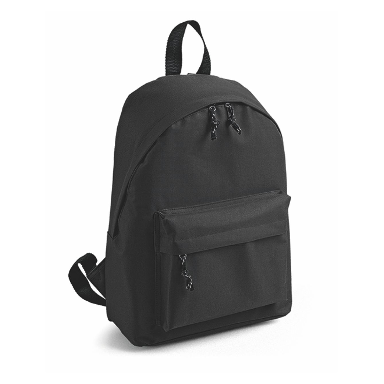 Zaino personalizzabile Kaleido nero in poliestere 600D con tasca frontale a zip