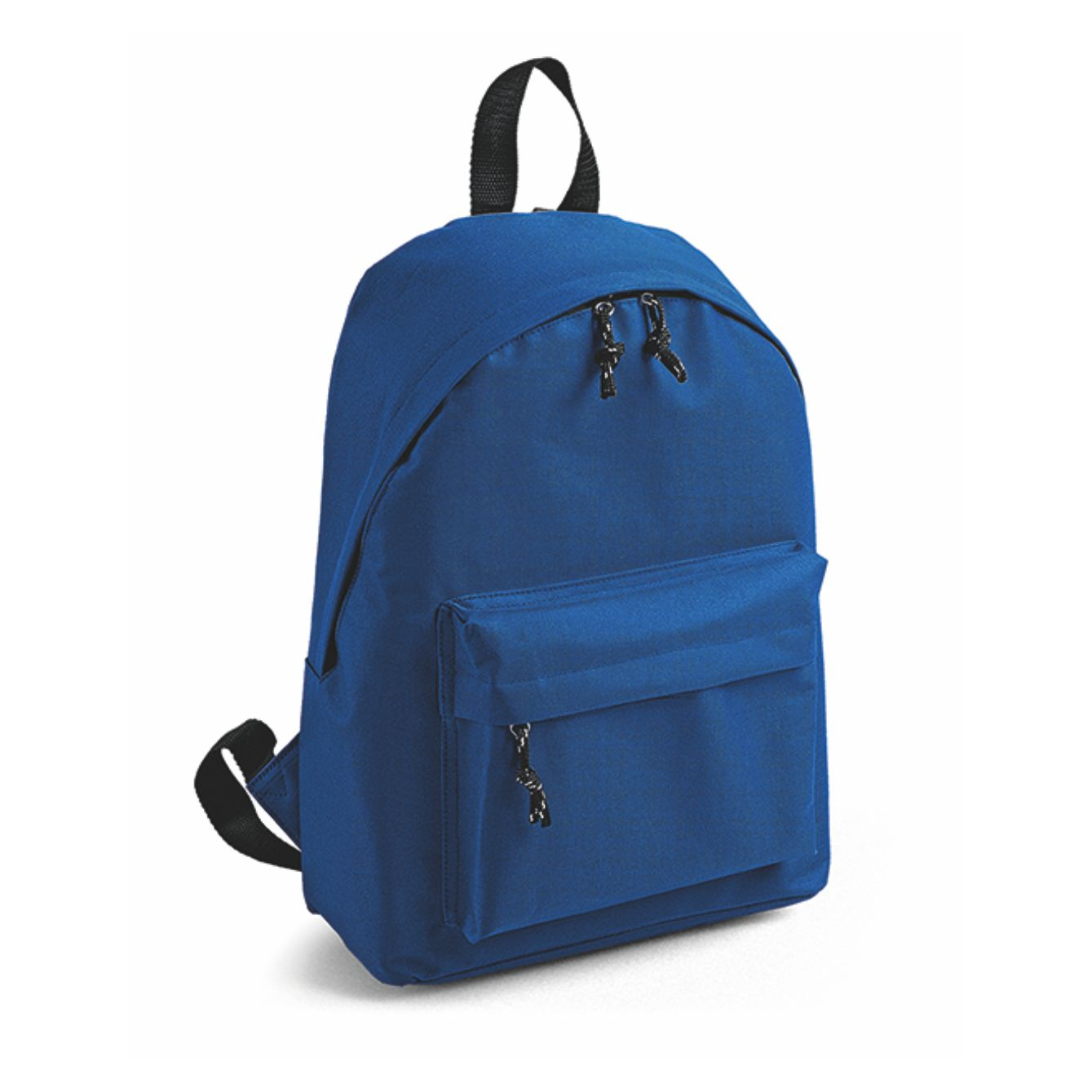 Zaino personalizzabile Kaleido blu royal in poliestere 600D con tasca frontale a zip