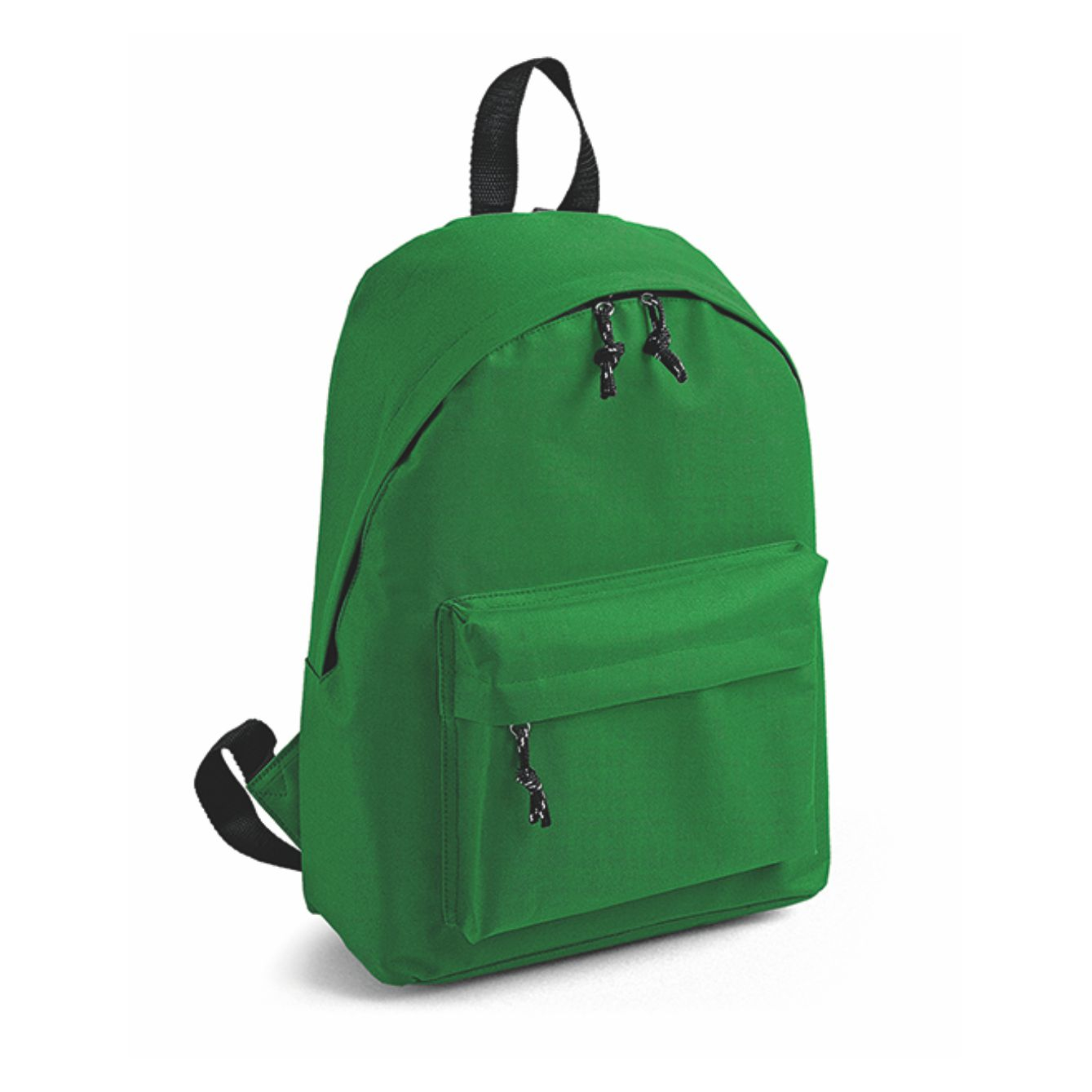 Zaino personalizzabile Kaleido verde in poliestere 600D con tasca frontale a zip