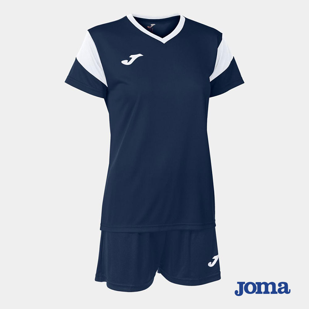 Completo sportivo donna e bambina Joma Phoenix colore blu navy - bianco