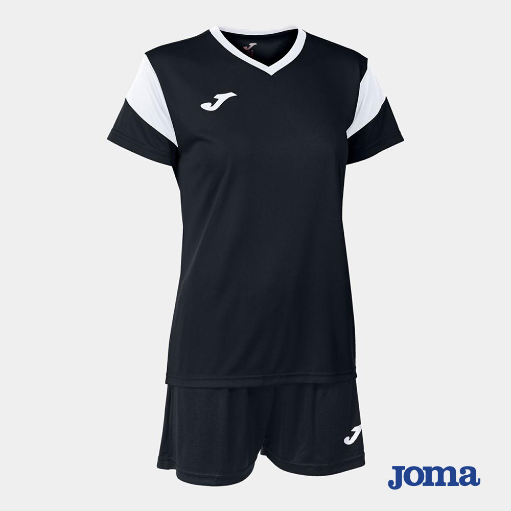 Completo sportivo donna e bambina Joma Phoenix colore nero - bianco