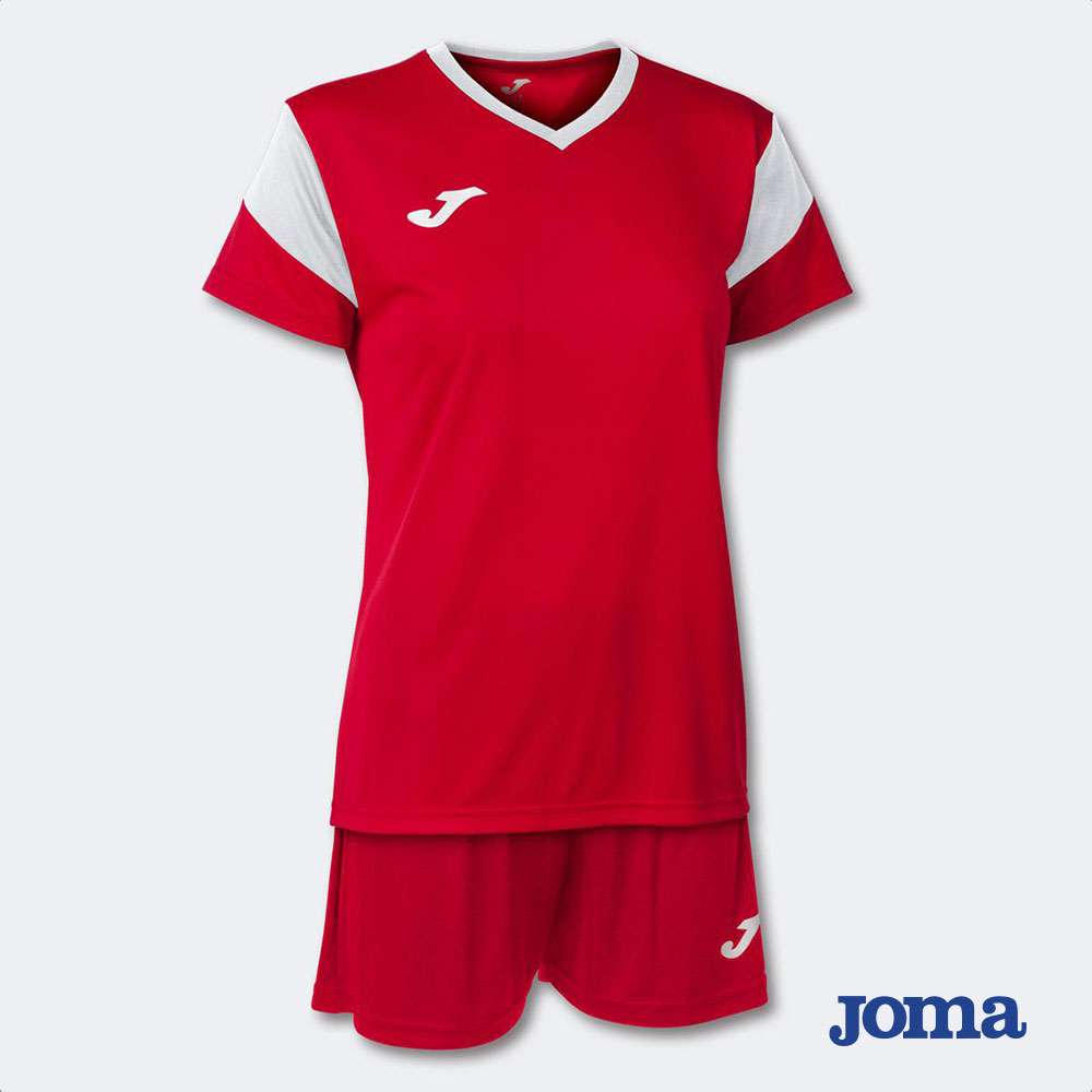 Completo sportivo donna e bambina Joma Phoenix colore rosso - bianco