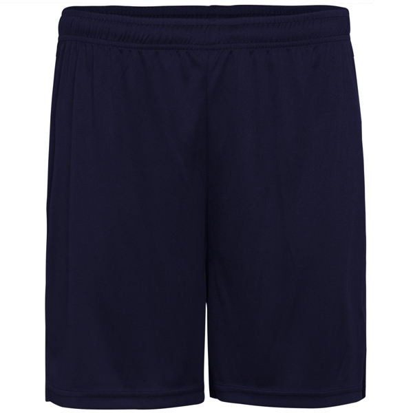 Pantalone corto tecnico blu scuro coordinato per completo sportivo unisex e divisa calcio