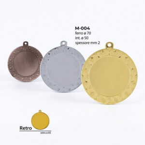medaglie personalizzate economiche in ferro modello m004 oro argento bronzo