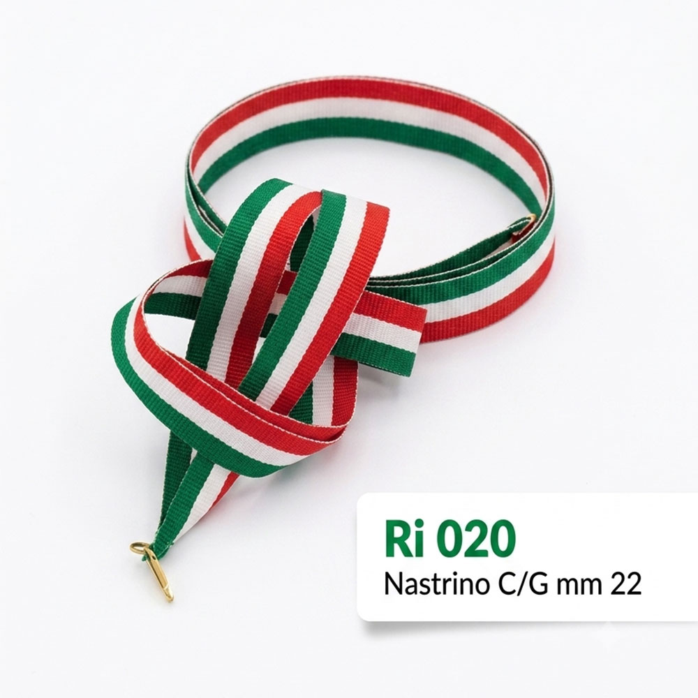 nastro tricolore per medaglie modello ri 020 larghezza 22mm