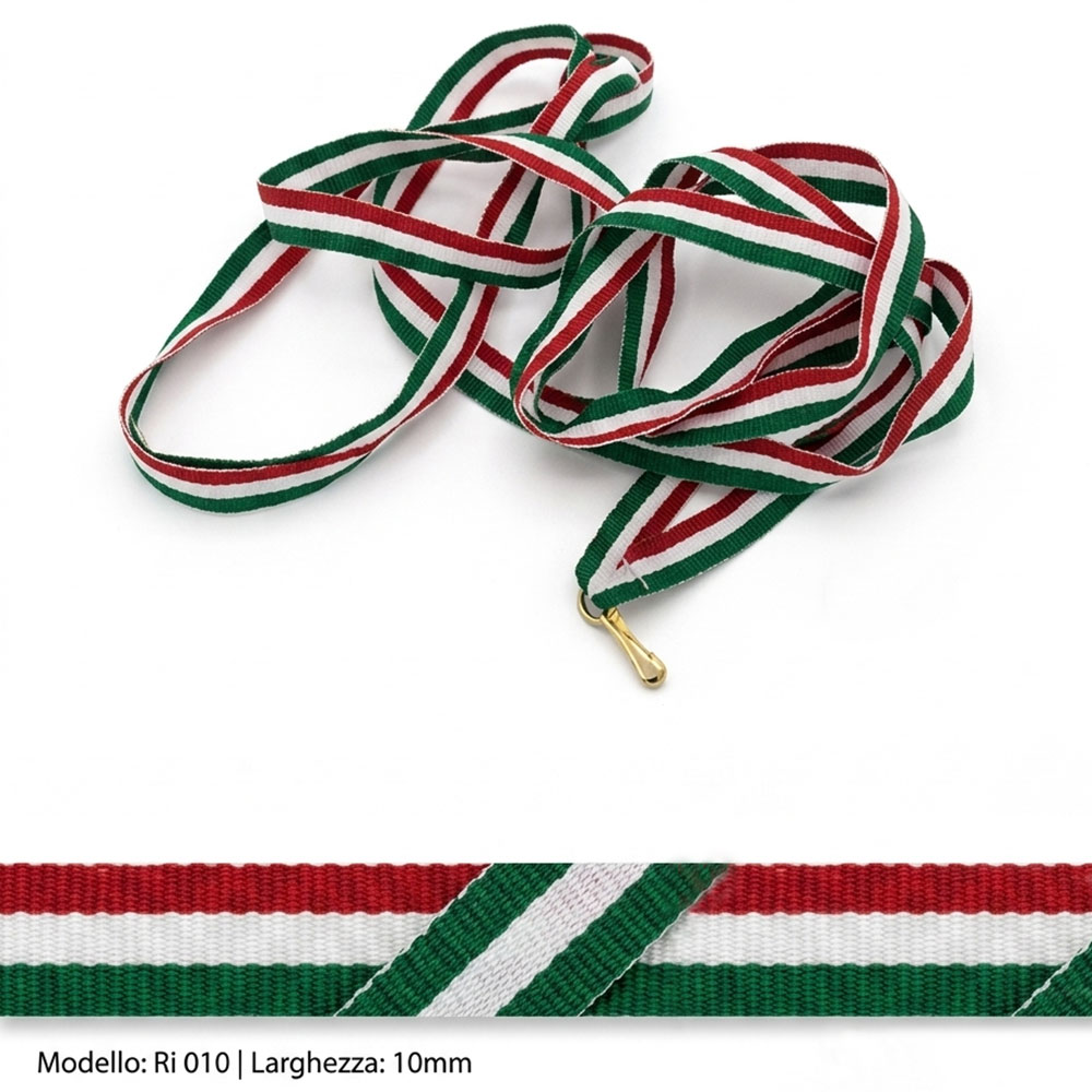 nastro tricolore per medaglie modello ri 010 larghezza 10mm