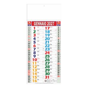 calendario olandese slim multicolor da parete 22x49 cm