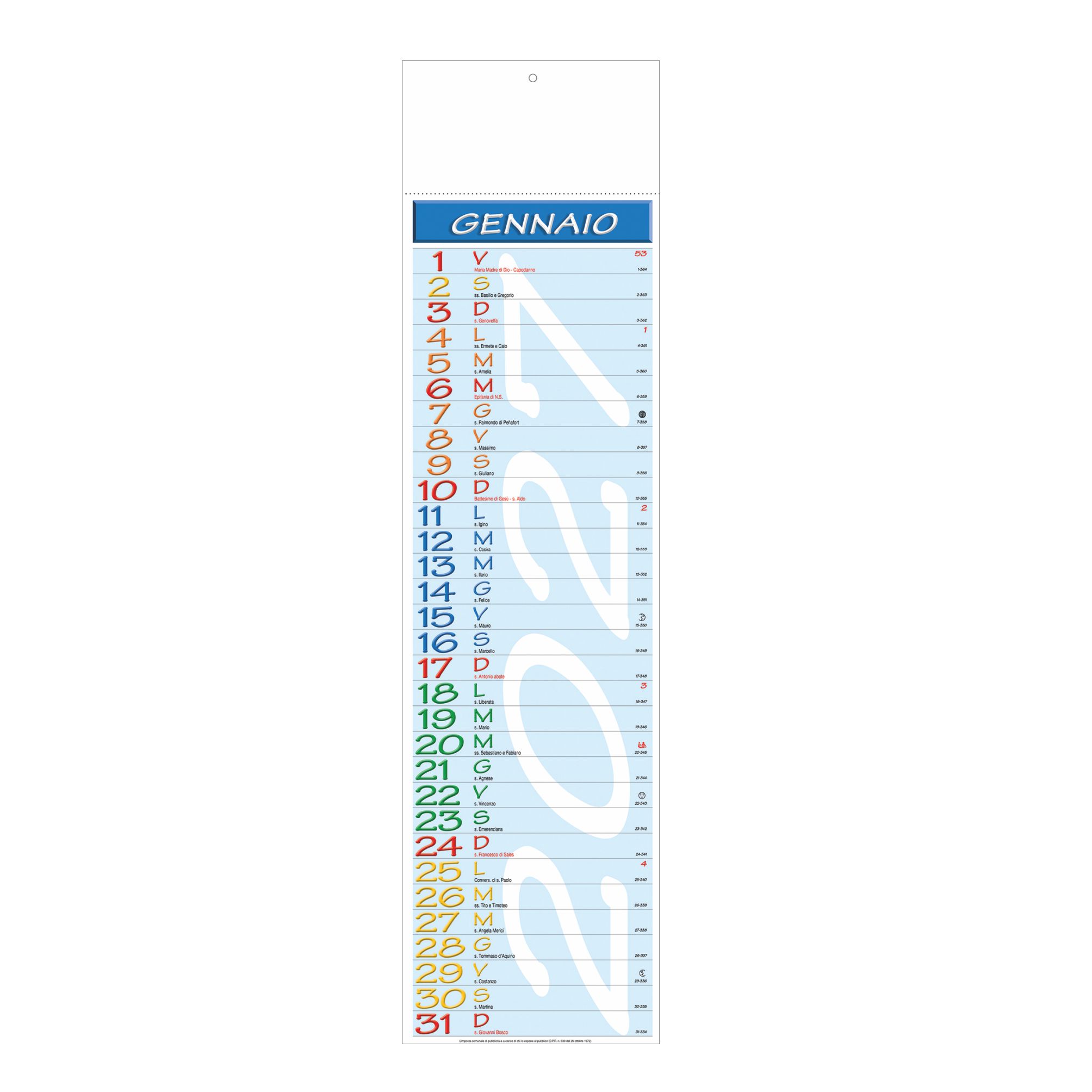 calendario-olandese-silhouette-mensile-12-fogli carta patinata testata pressofusa personalizzabile