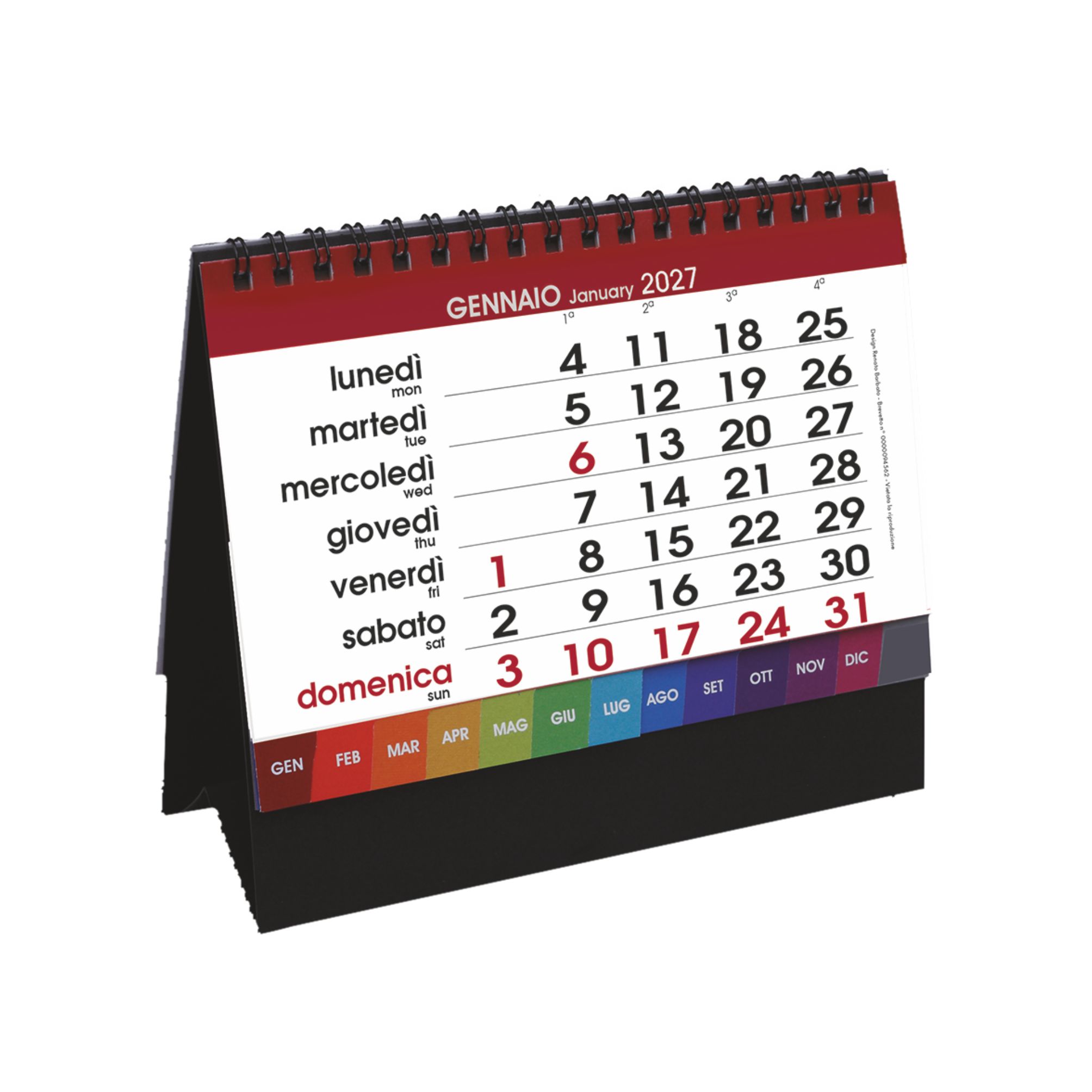 interno calendario da tavolo personalizzato desk 13 fogli con stampa hd